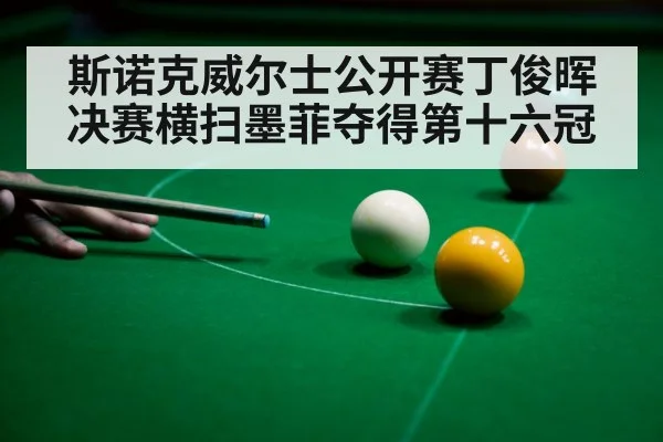 斯诺克威尔士公开赛丁俊晖决赛横扫墨菲夺得第十六冠